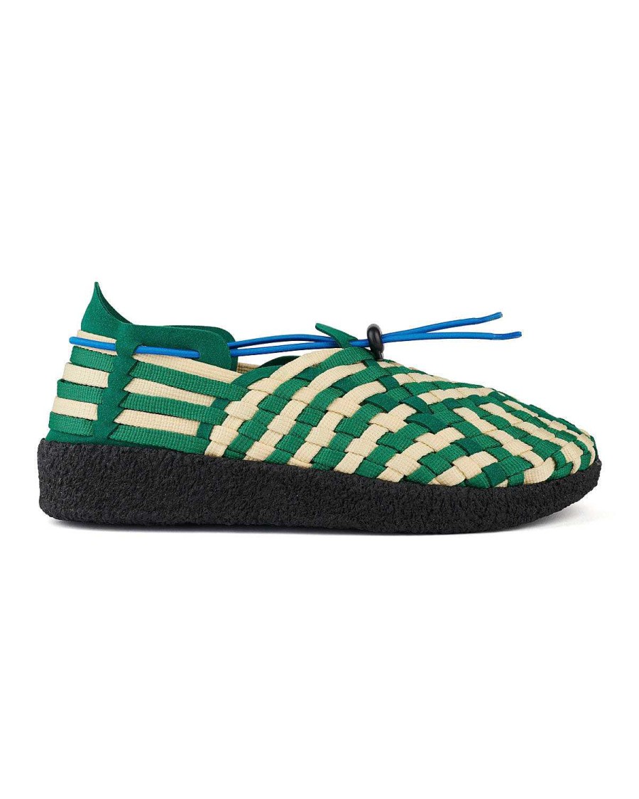 Schoenen | Brain Dead Men'S Malibu Latigo Woven Shoe Green/Natural/Black