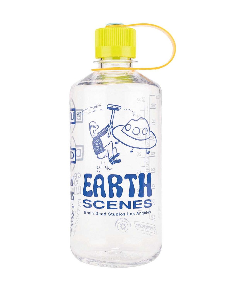 Fles | Brain Dead Brain Dead Earth Scenes Nalgene 32Oz Narrow Mouth - Clear/Green Clear / Green