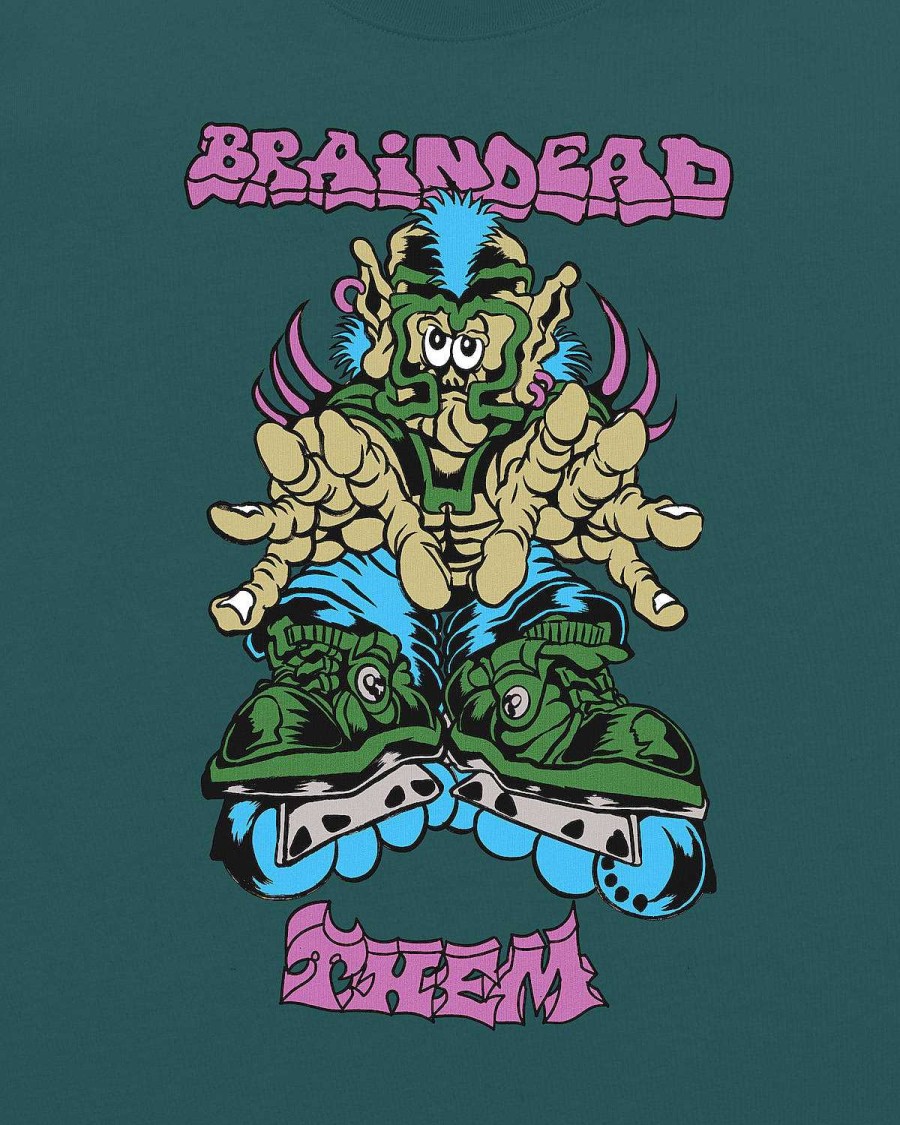 T-Shirt | Brain Dead Brain Dead X Them Skates Kogan Big Guy T-Shirt Forest Green