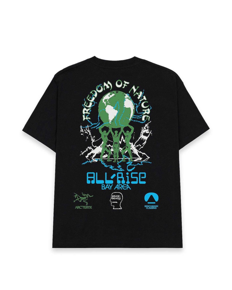 T-Shirt | Brain Dead All Rise Freedom Of Nature Shirt Black