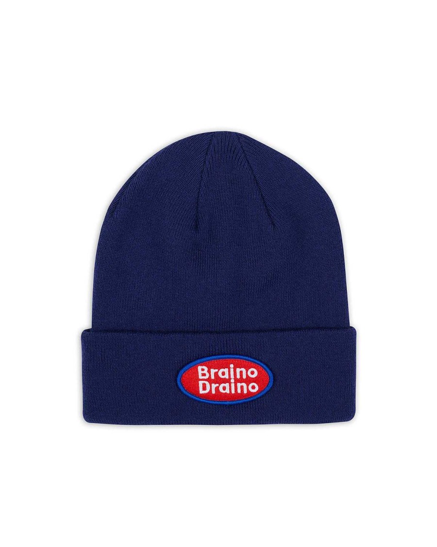 Hoed | Brain Dead Braino Draino Wool Beanie Navy