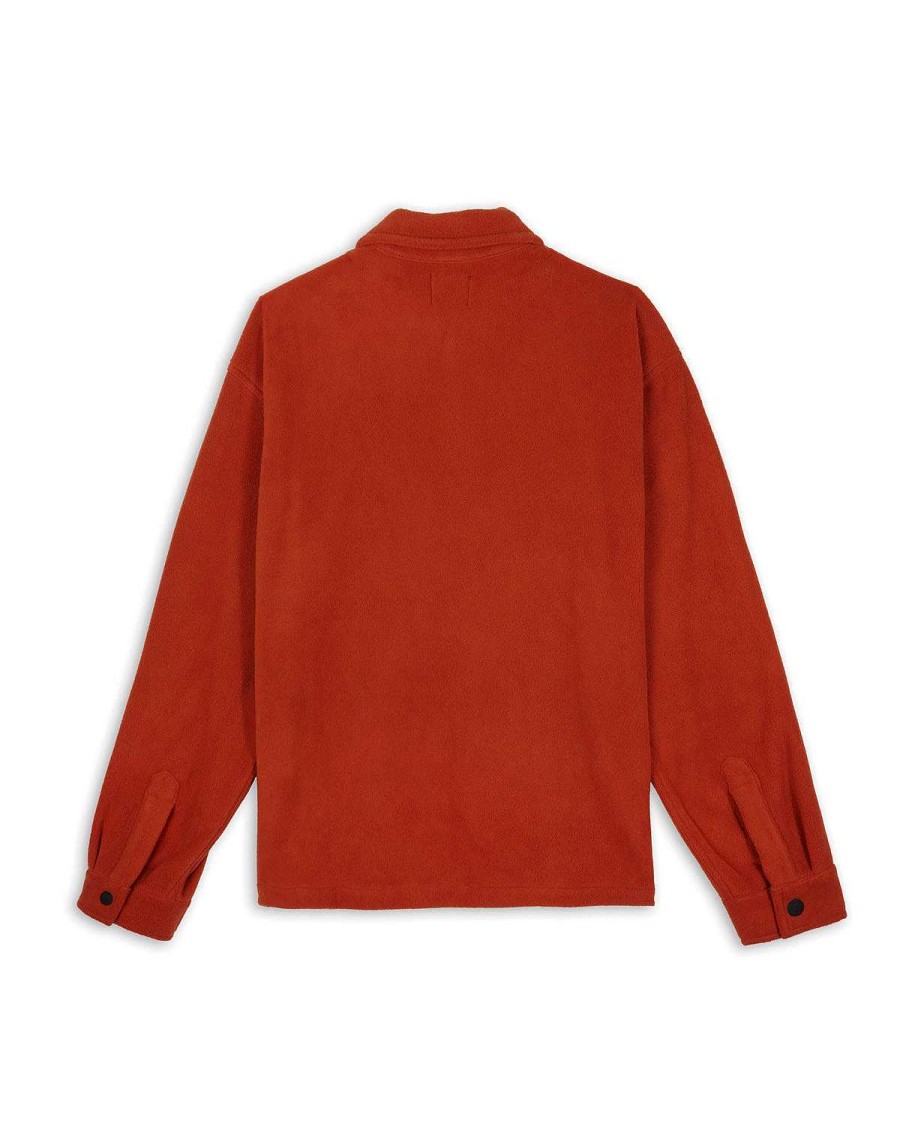 Shirt | Brain Dead Polar Fleece Climber Shirt Burnt Orange