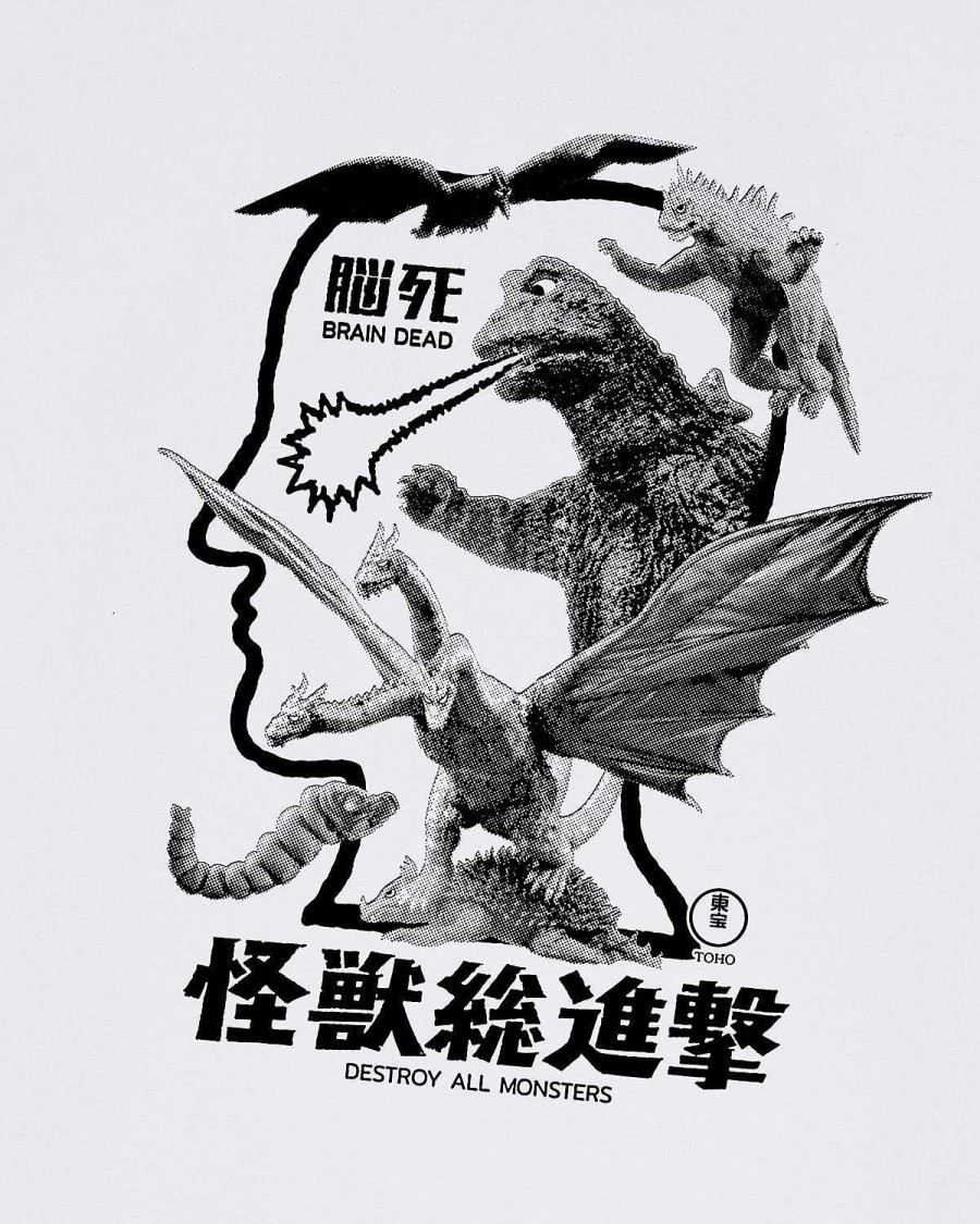 T-Shirt | Brain Dead Brain Dead X Godzilla Destroy All Monsters T-Shirt White