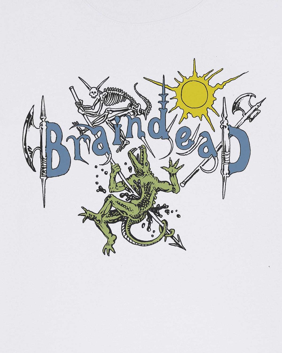 T-Shirt | Brain Dead Lizard Man T-Shirt White