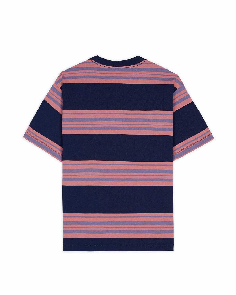 T-Shirt | Brain Dead Baker Striped Pocket T-Shirt Navy