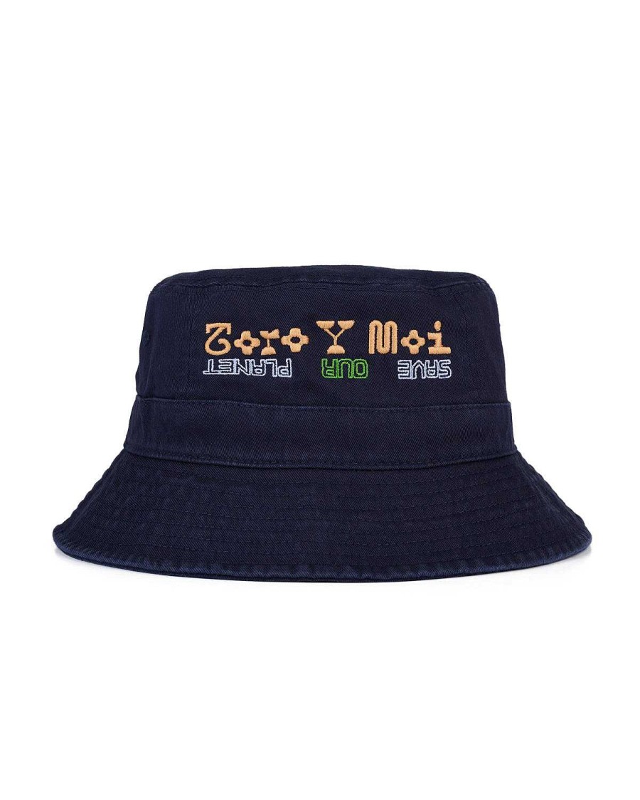 Hoed | Brain Dead Brain Dead X Toro Y Moi Save Our Planet Bucket Hat Navy