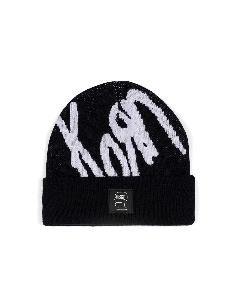 Hoed | Brain Dead Brain Dead X Korn Beanie Black