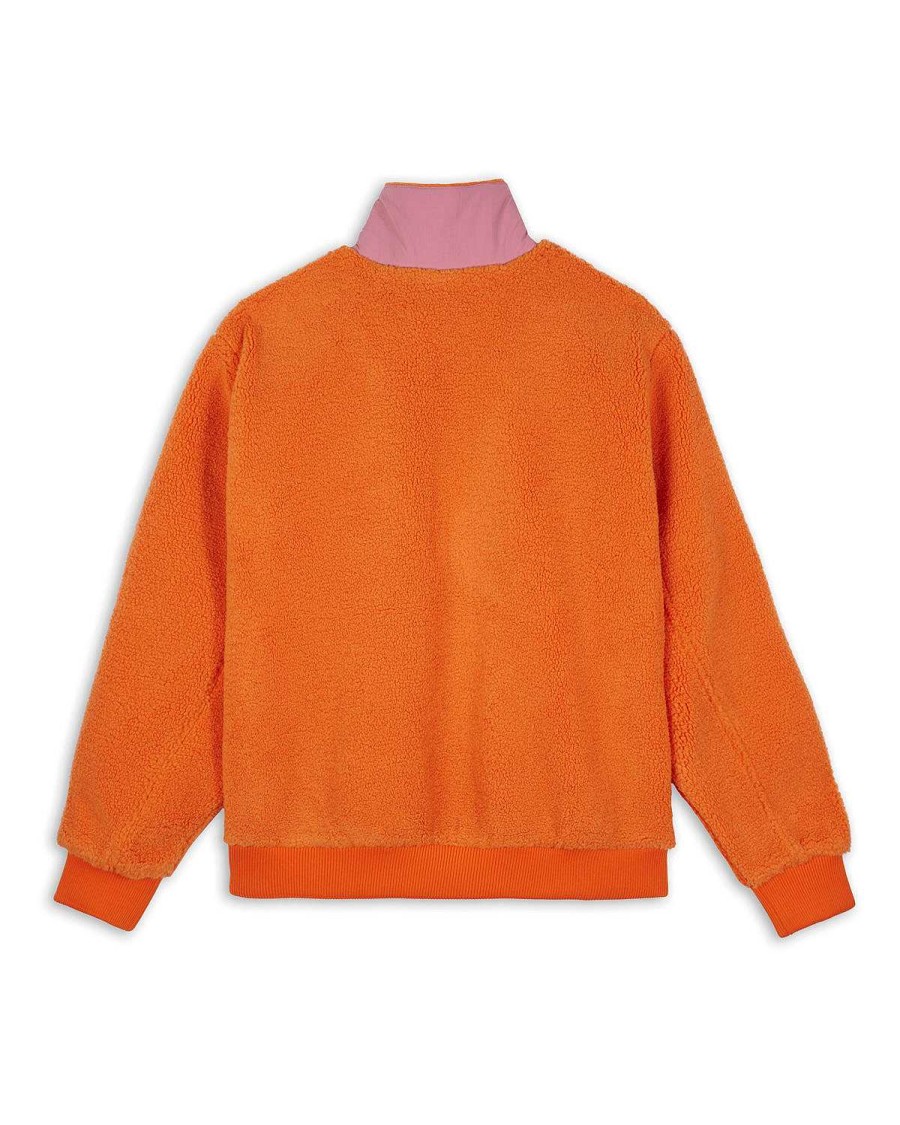 Jasje | Brain Dead Yin Yang Half Zip Jacket Orange