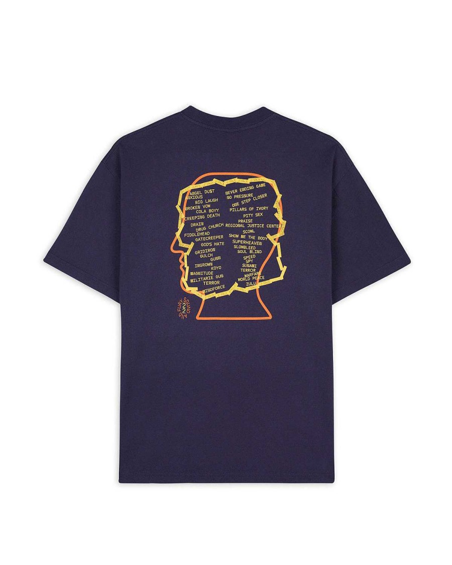 T-Shirt | Brain Dead Brain Dead Sound & Fury Lineup T-Shirt Navy