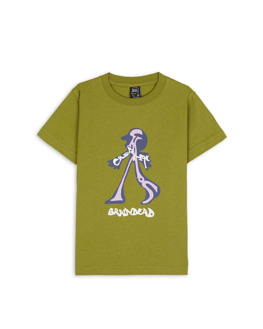 T-Shirt | Brain Dead Creeper Kids T-Shirt Moss