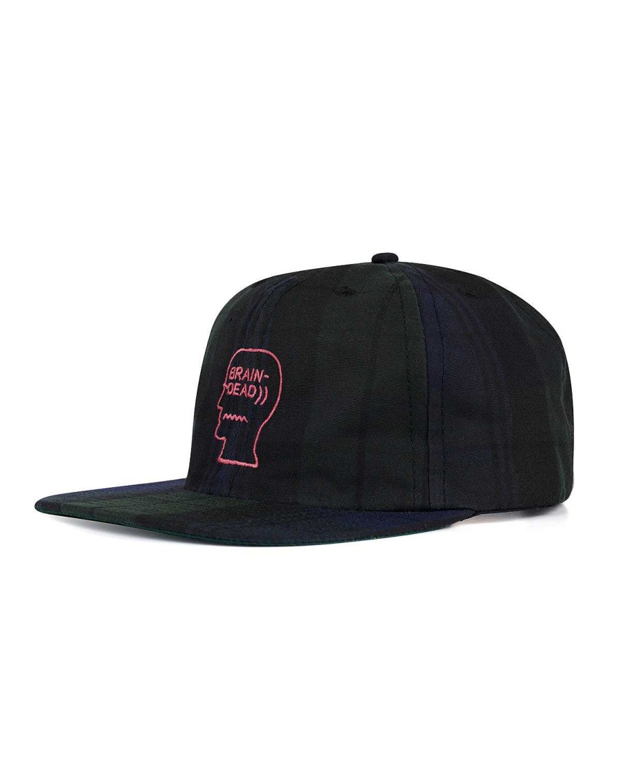 Hoed | Brain Dead Waxed Logo Head Cap Navy