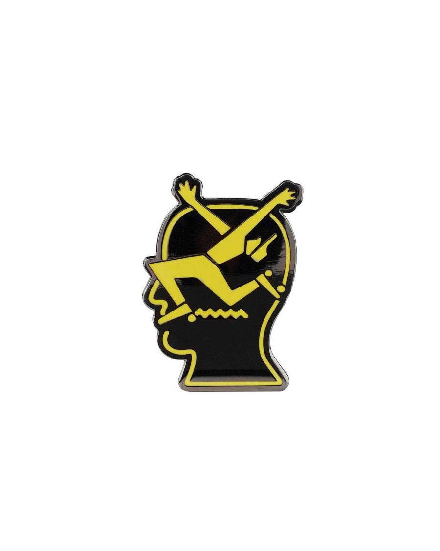 Pin | Brain Dead Brain Dead X Flippers Logo Lock Enamel Pin Black