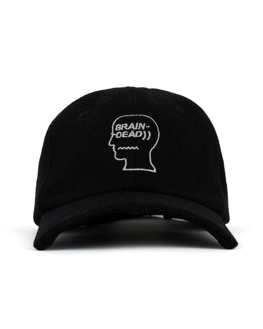 Hoed | Brain Dead Batwing Logohead Hat Black