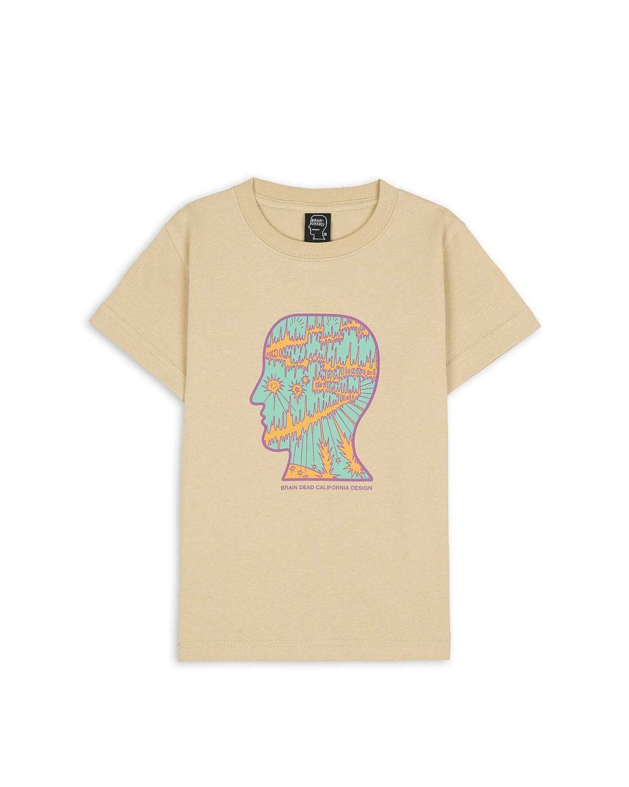 T-Shirt | Brain Dead Split Planes Kids T-Shirt Tan