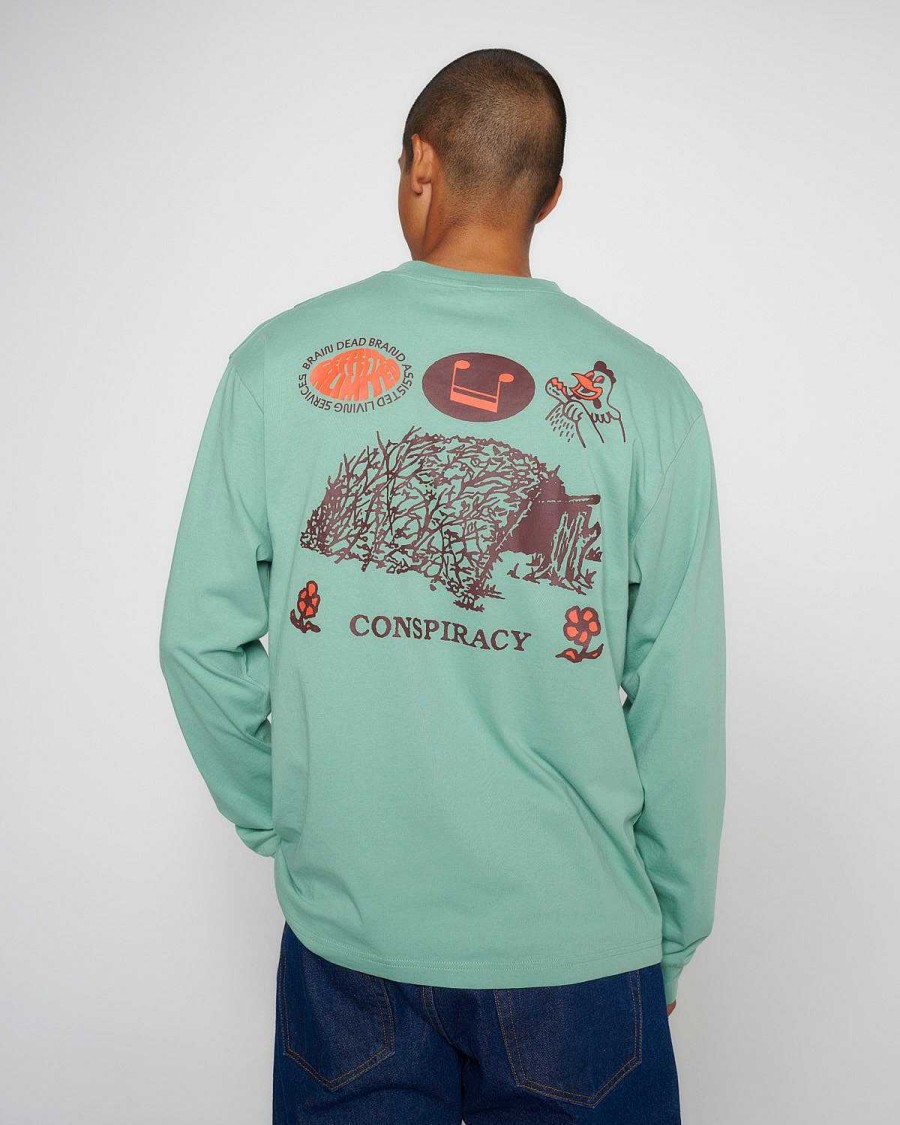 Lange Mouw | Brain Dead Conspiracy Long Sleeve Grey Green