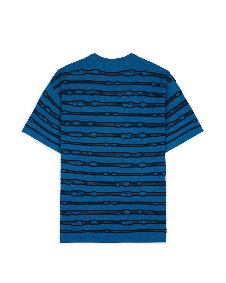 T-Shirt | Brain Dead Puckered Striped T-Shirt Teal