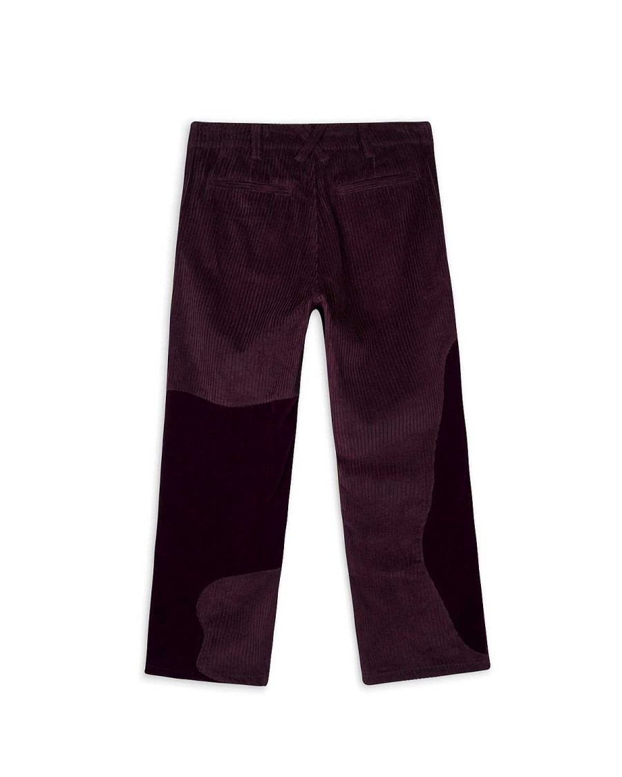 Hijgen | Brain Dead Womens Velvet & Cord Organic Panel Pant - Purple Purple/Black