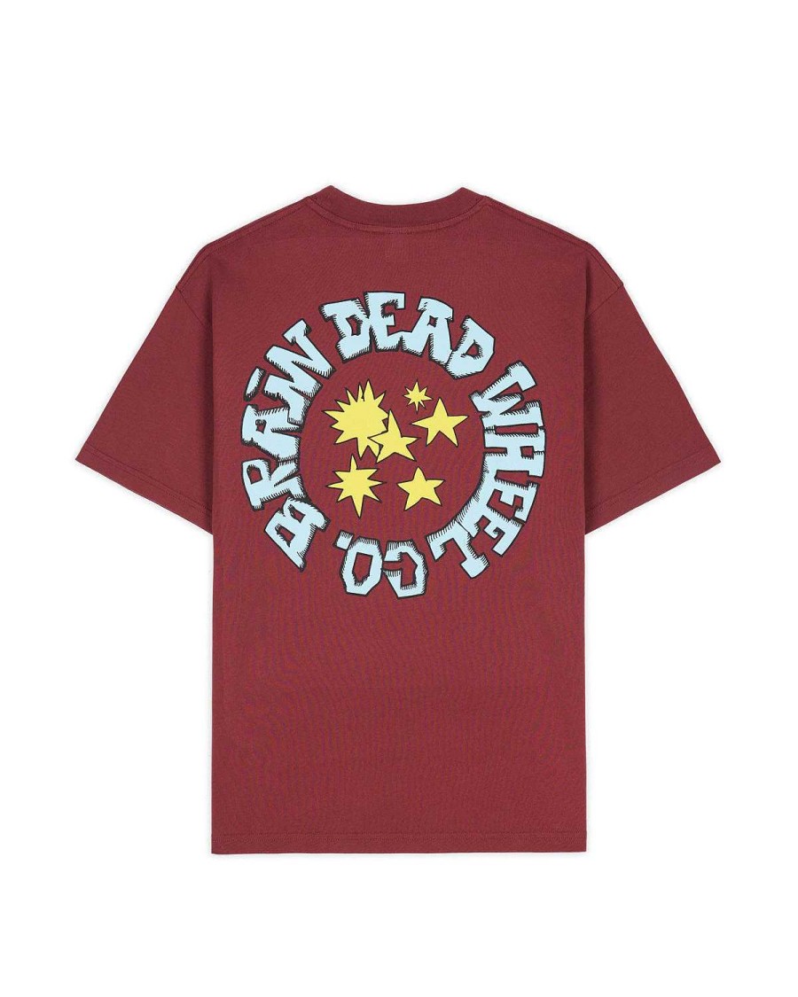 T-Shirt | Brain Dead Brain Dead Wheel Co T-Shirt Burgundy