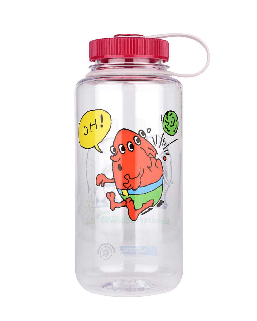 Fles | Brain Dead Come As You Are 32Oz Wide Mouth Sustain Nalgene - Clear/Berry Orange