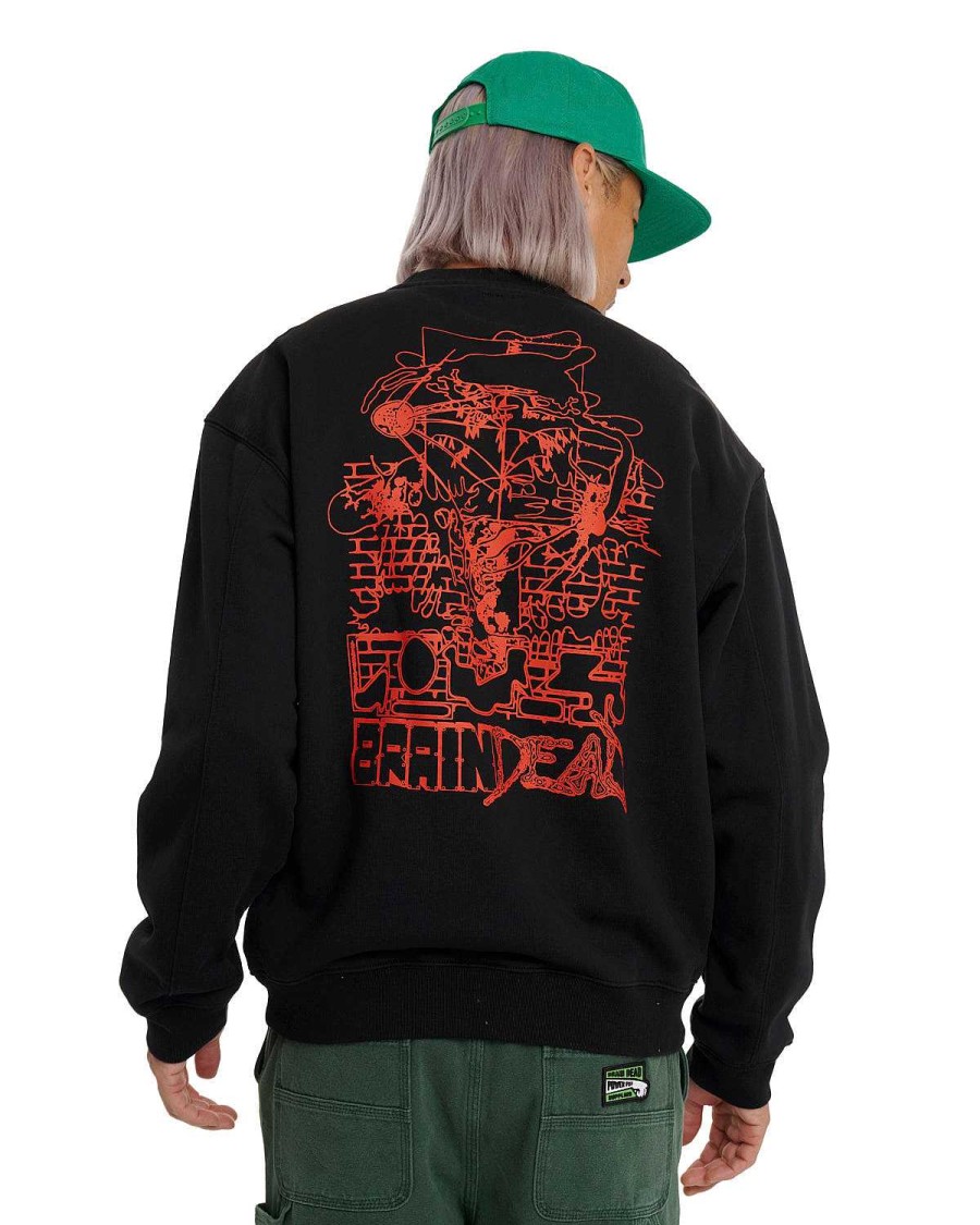 Sweatshirt | Brain Dead Sludge Crewneck Black