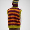 Vest | Brain Dead Blurry Lines Alpaca Sweater Vest Brown Multi