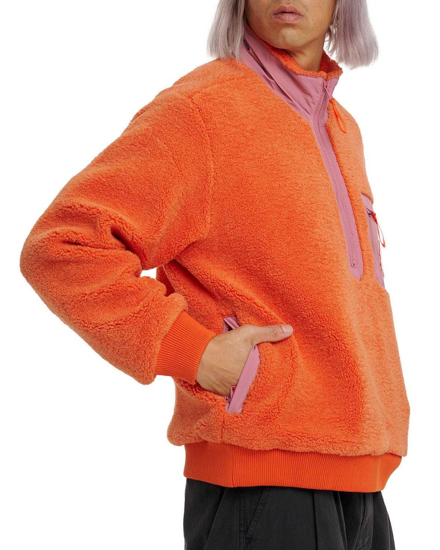 Jasje | Brain Dead Yin Yang Half Zip Jacket Orange