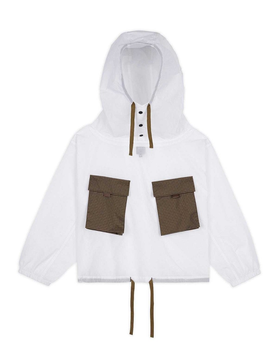 Jasje | Brain Dead Translucent Military Smock Jacket White