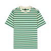 T-Shirt | Brain Dead Organic Striped T-Shirt - Light Green Green/Natural