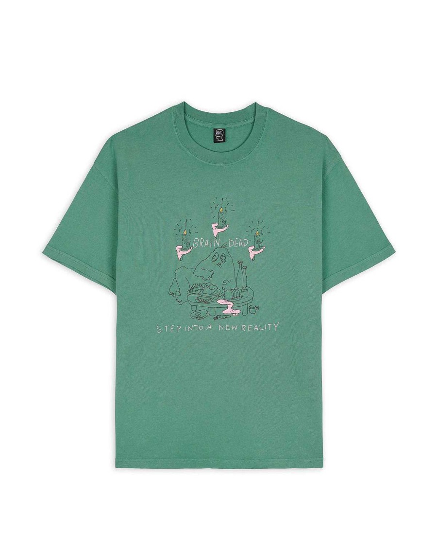 T-Shirt | Brain Dead New Reality T-Shirt Green