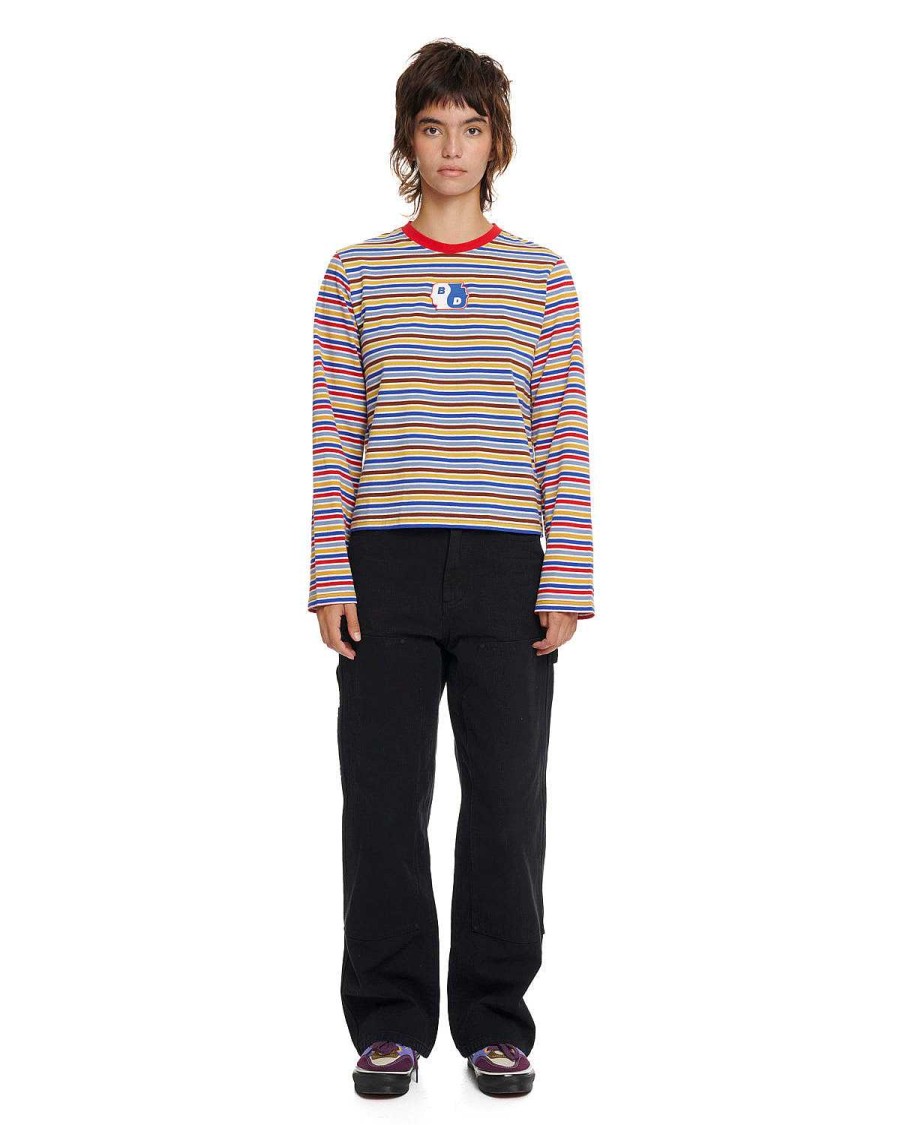 Lange Mouw | Brain Dead Yin Yang Striped Long Sleeve Cherry Multi