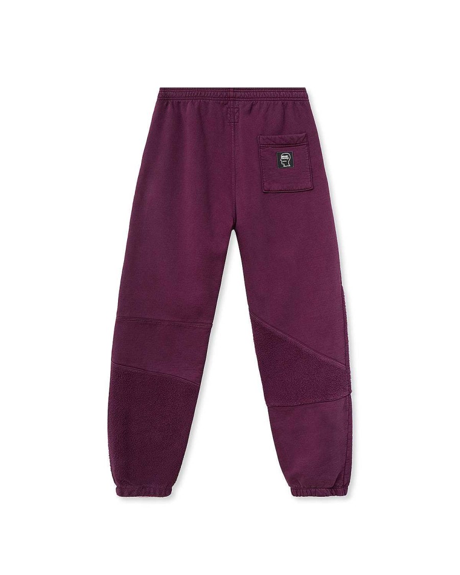 Hijgen | Brain Dead Logo Head Asymmetrical Paneled Sweatpant Burgundy