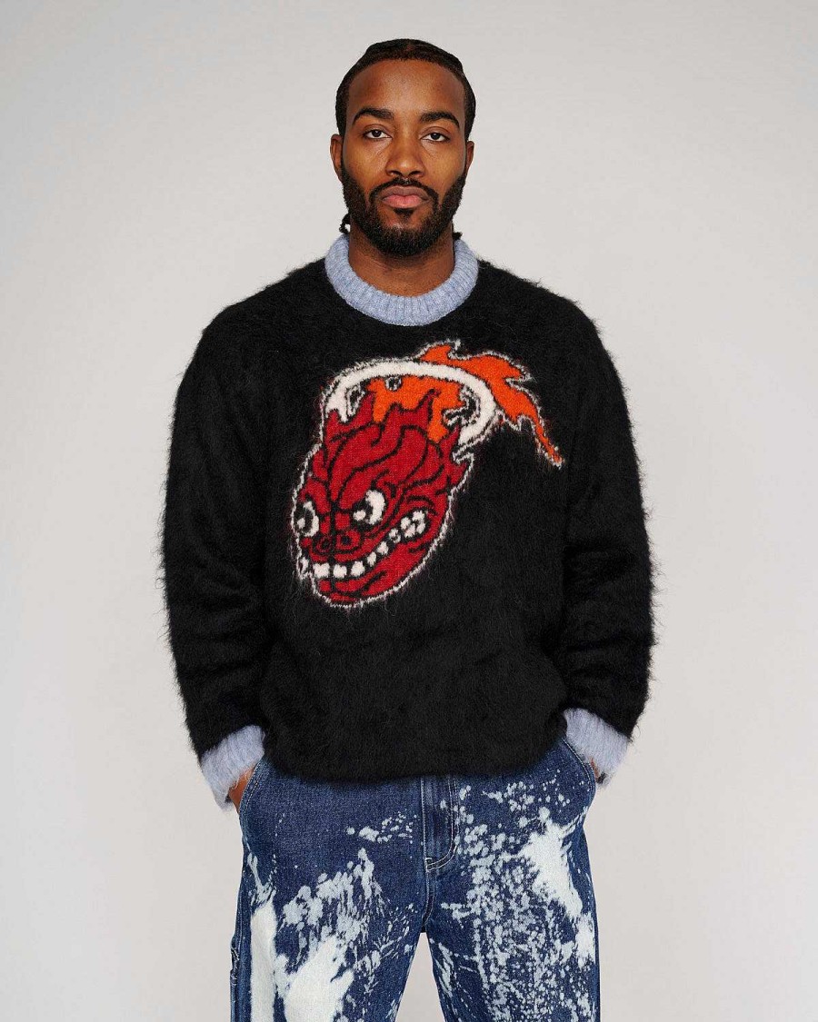 Trui | Brain Dead Brain Dead X Nba Miami Heat Alpaca Sweater Black