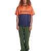 T-Shirt | Brain Dead Maze Football Mesh Shirt Orange/Navy