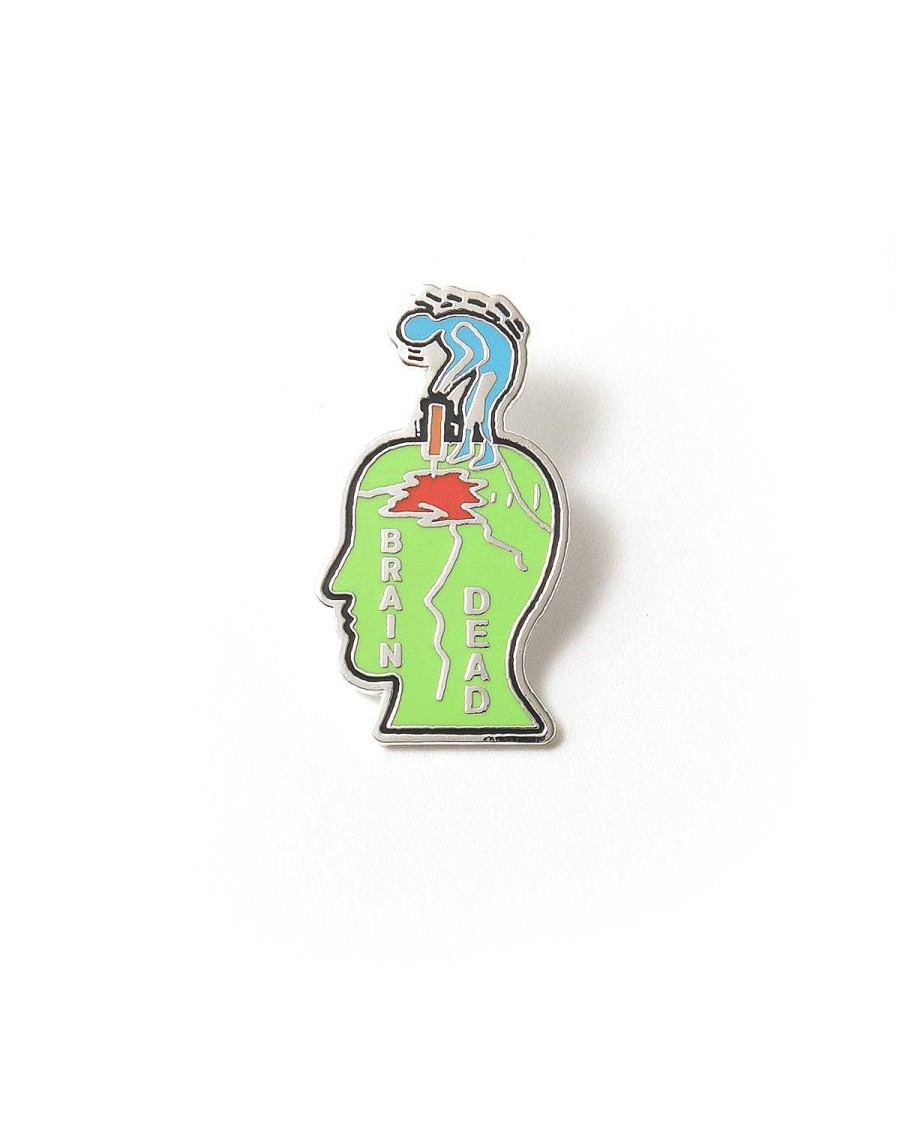 Pin | Brain Dead Drill Head Enamel Pin Green/Multi