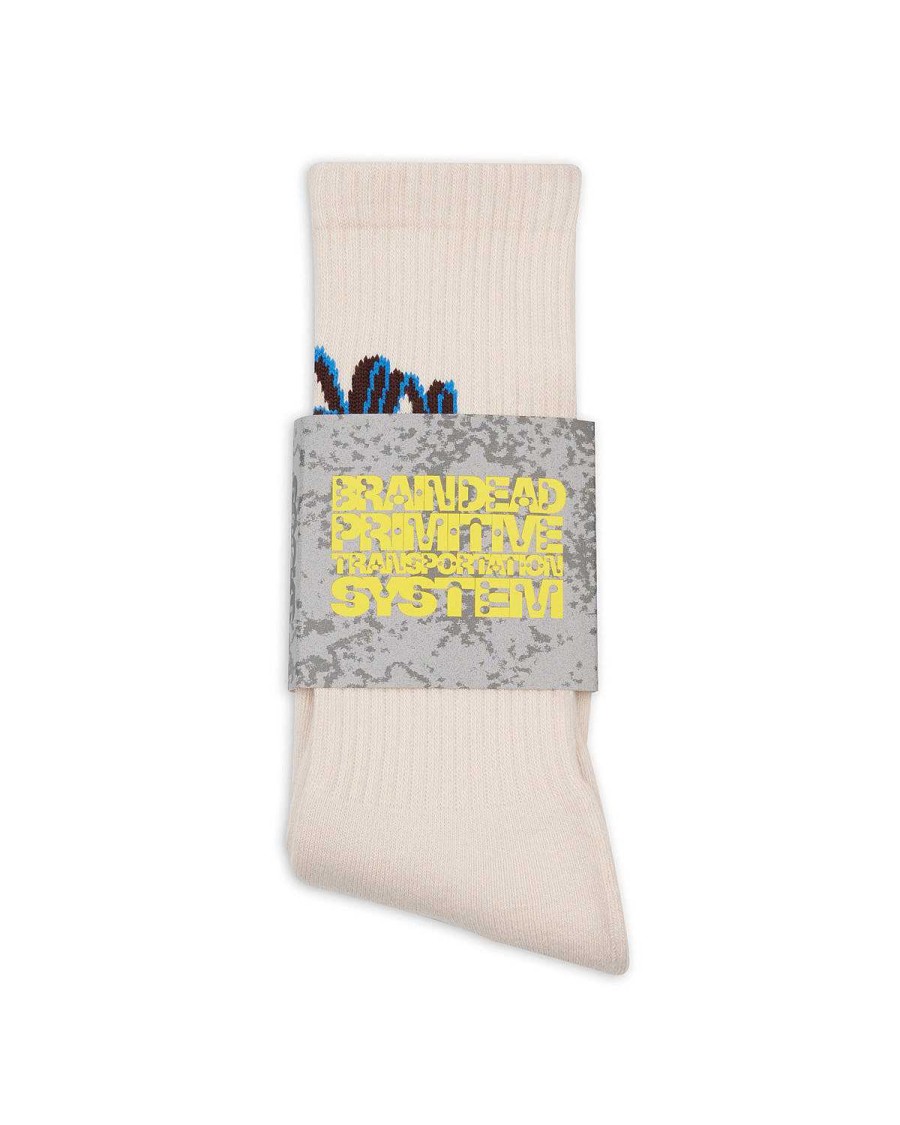 Sokken | Brain Dead Bd Stringy Socks White