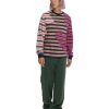 Lange Mouw | Brain Dead 92 Organic Paneled Striped Long Sleeve Navy Multi