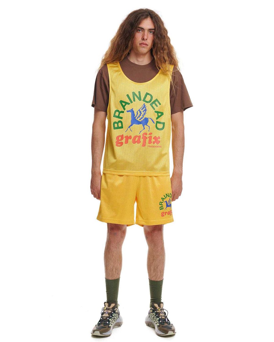 Korte Broek | Brain Dead Grafix Team Short Yellow