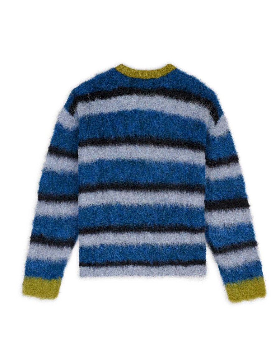 Trui | Brain Dead Stripe Boxy Knit Sweater Blue Multi