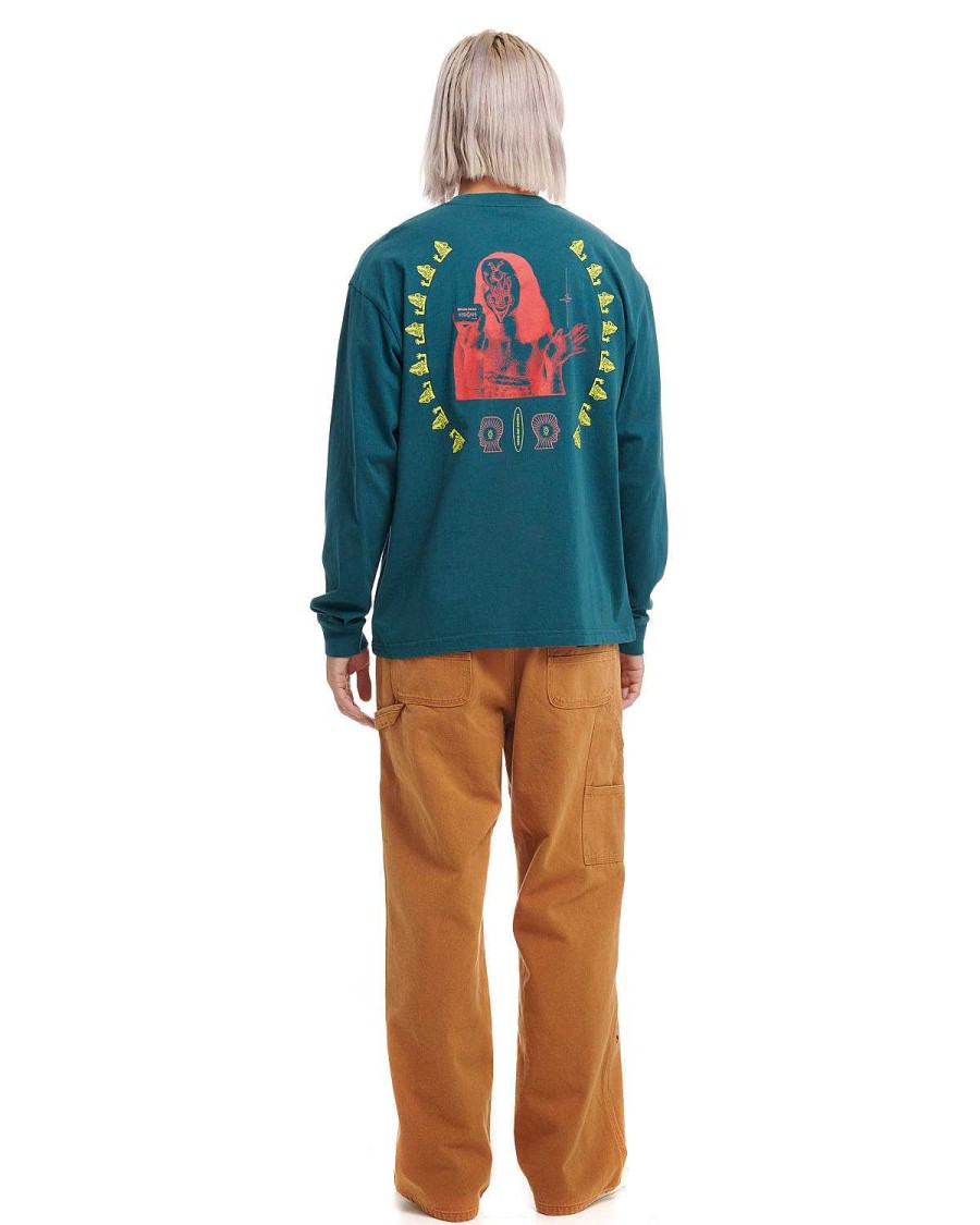 Lange Mouw | Brain Dead Visions Club Long Sleeve Teal