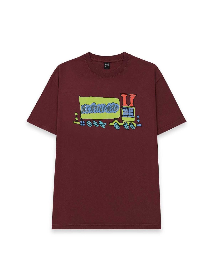 T-Shirt | Brain Dead Leomi Sadler Semi T-Shirt Maroon