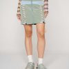 Rok | Brain Dead Bungee Zip Mini Skirt Seafoam