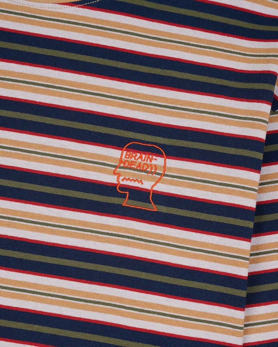 Lange Mouw | Brain Dead 92 Striped Long Sleeve Gold Multi