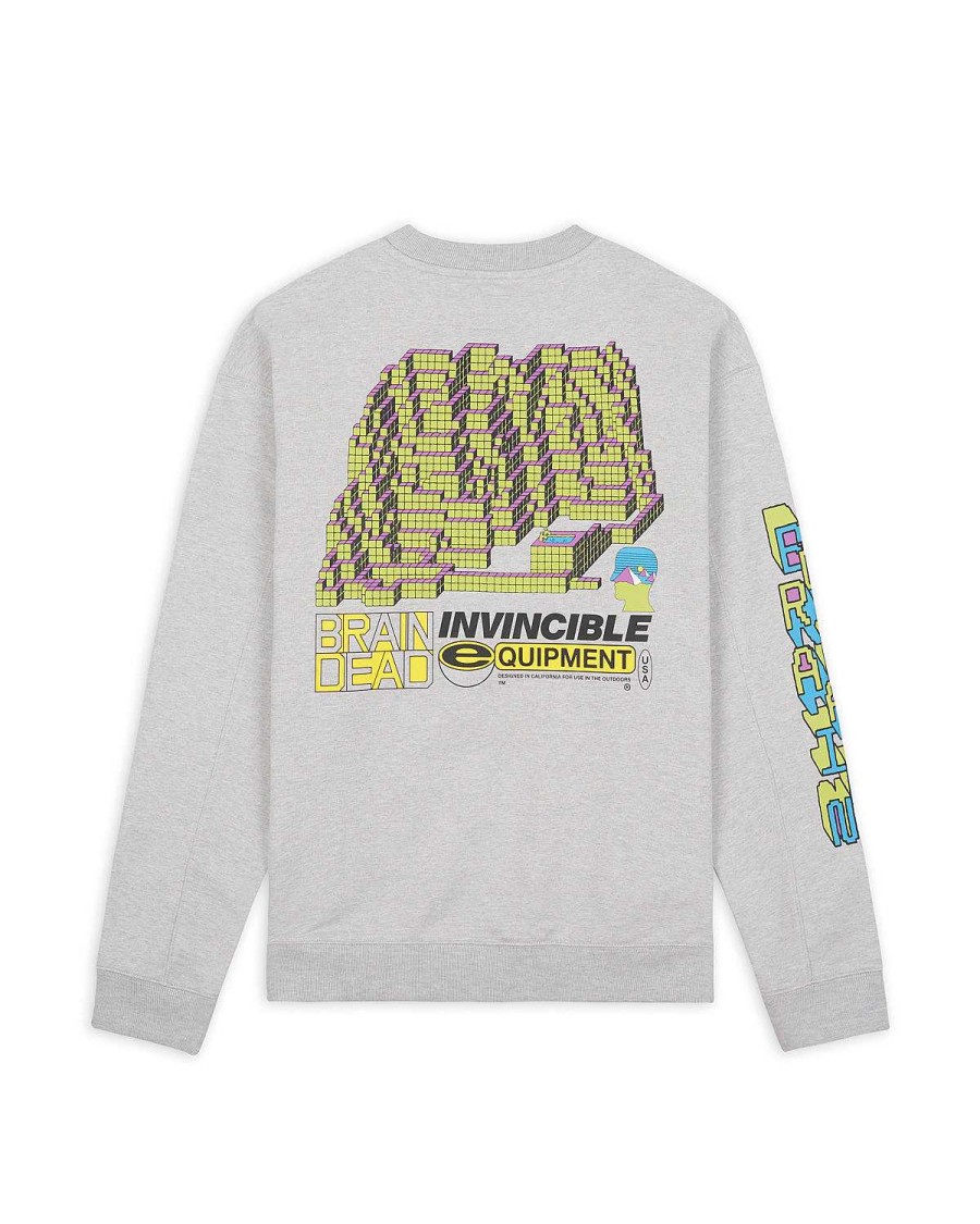 Sweatshirt | Brain Dead Brain Dead X Invincible Building Blocks Crewneck Heather Grey