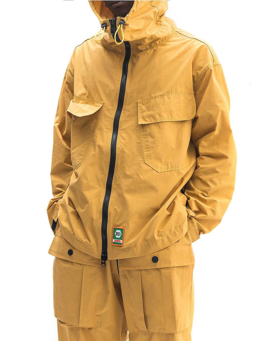 Jasje | BRAIN DEAD Zip Front Anorak Gold