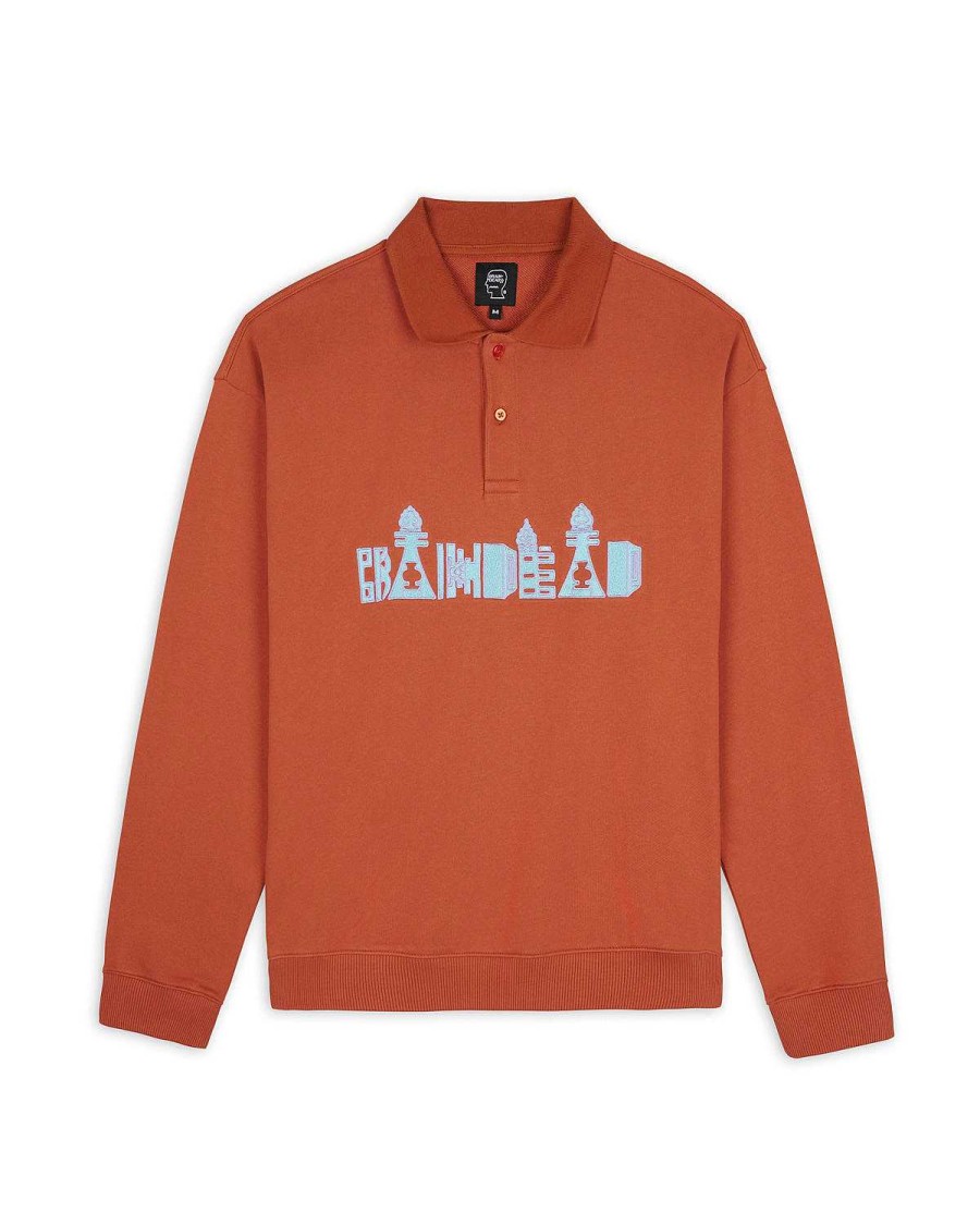 Shirt | Brain Dead Thinking Game Polo Burnt Orange