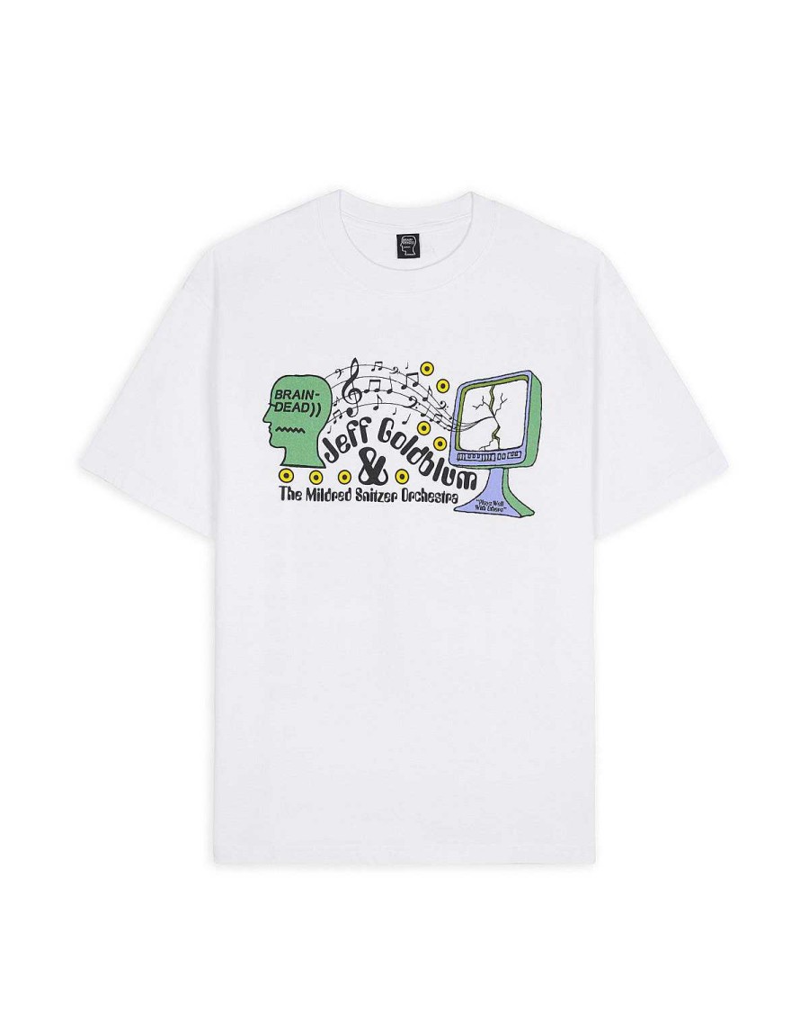 T-Shirt | Brain Dead Brain Dead X Jeff Goldblum & The Mildred Snitzer Orchestra "Plays Well With Others" T-Shirt White