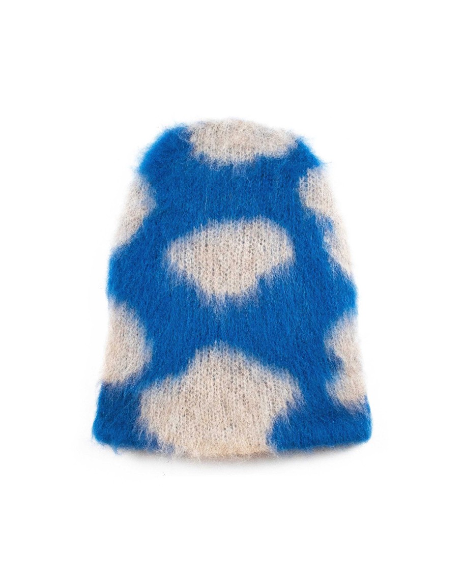 Hoed | Brain Dead Cow Print Beanie - Taupe Taupe/Light Blue