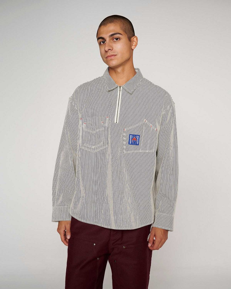 Shirt | Brain Dead Railroad Work Shirt Hickory Stripe