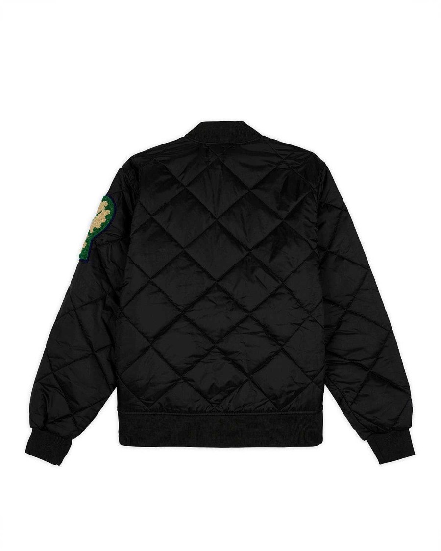 Jasje | Brain Dead Dickies Chenille Patch Quilted Bomber Jacket Black