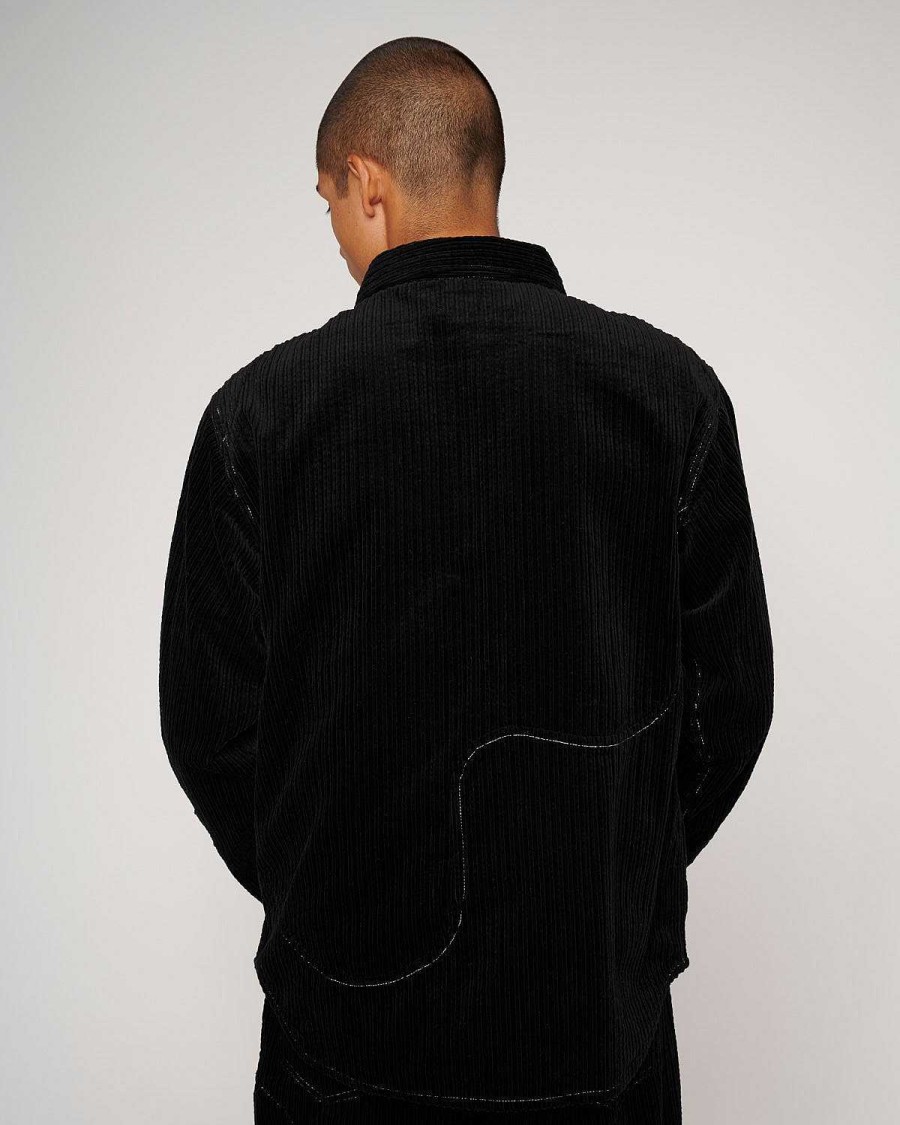 Shirt | Brain Dead Organic Panel Ranch Shirt Black